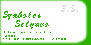 szabolcs selymes business card